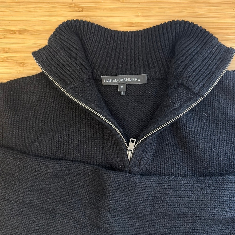 Naked Cashmere Black Half Size Sweater